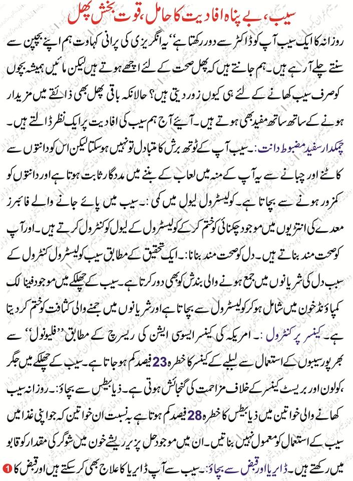 Apple Benefits In Urdu Apple Fruit Information Saib Khane Ke Faide