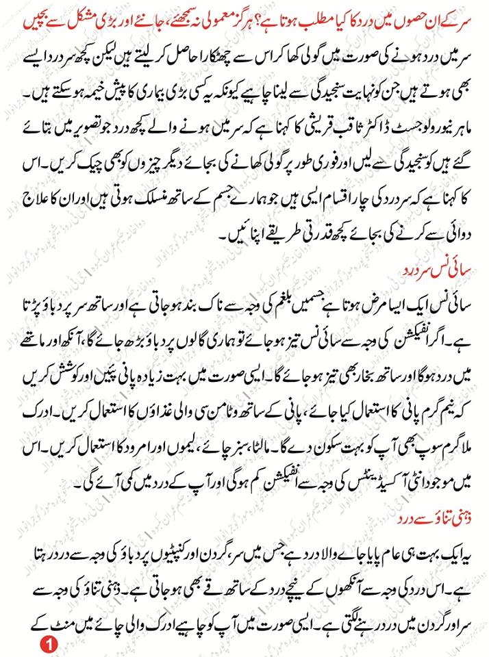 Sar ka Dard aur Ilaj Headache Causes and Treatment in Urdu